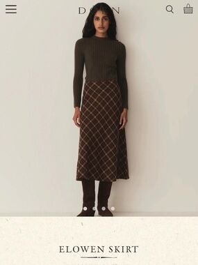 Doen Elowen Skirt Size S Cornwall Plaid